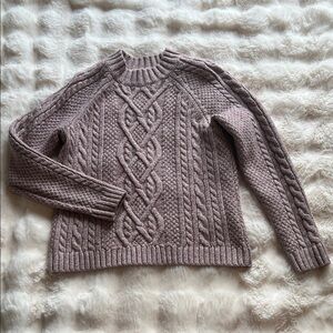 Abercrombie & Fitch Cable Knit Sweater in Brown